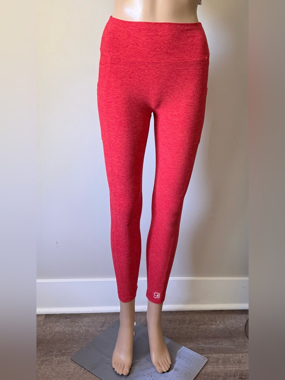 Bombshell Sportswear Red Heather Wave Wire Back Leggings